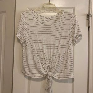 knotted striped top!